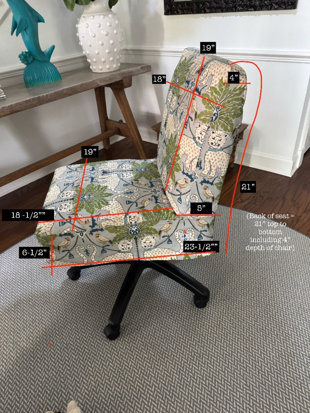 Loose chair cover ONLY for office/dining chair - Picture 5 of 7